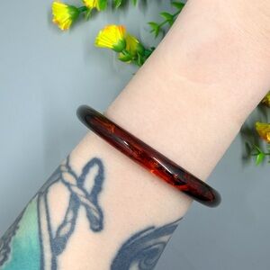 Vintage Brown Amber Style Bangle Bracelet